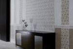 TRESOR R75White body wall tiles in 31x75 cm size. Wall paper effect, mat finish. Ideal for wall decorations and bathrooms.